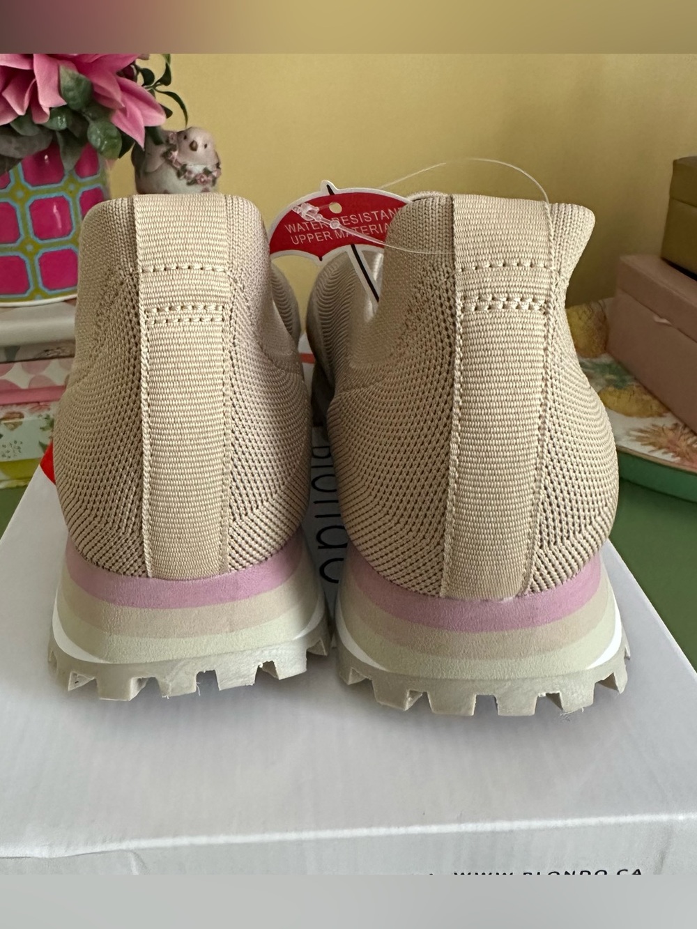 Blondo Lakelyn Sand Knit Platform Slip-On Athletic Sneakers Shoes Size 8.5 NEW - Picture 7 of 12